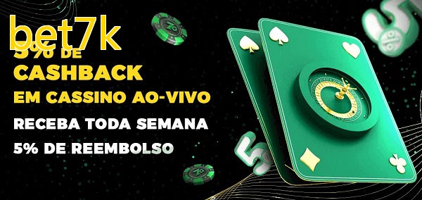 Promoções do cassino ao Vivo bet7k